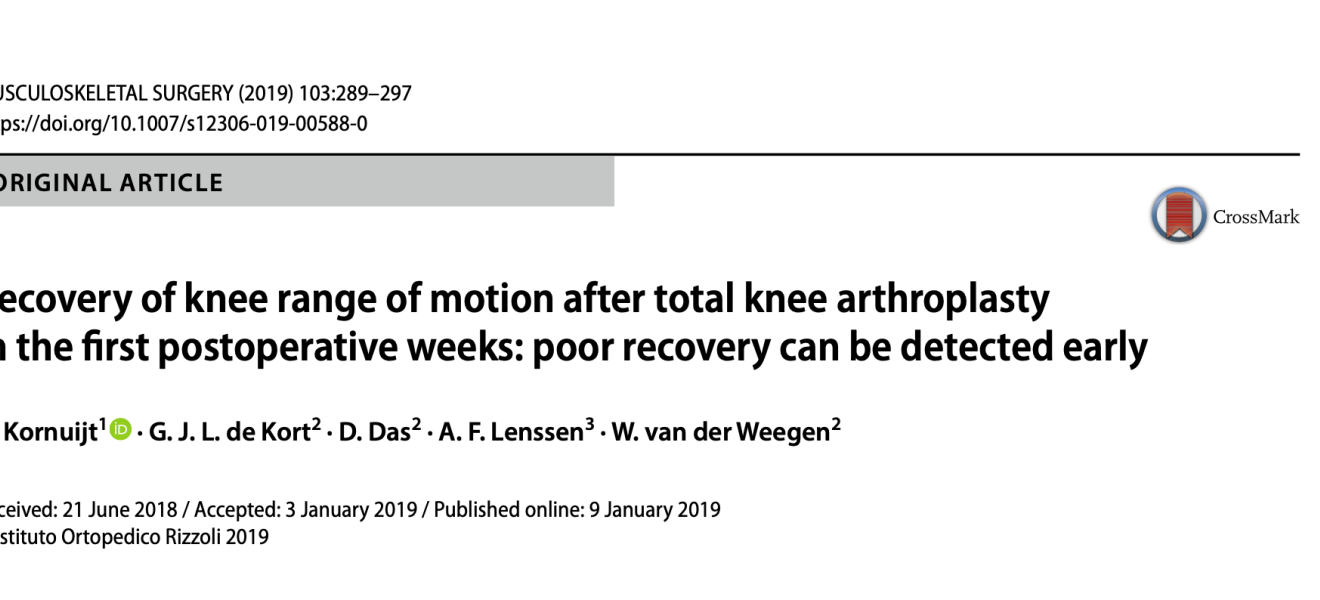 BREAKTHROUGH IN MANAGEMENT OF PATIENTS WITH STIFFNESS AND LOSS OF ROM FOLLOWING TKR